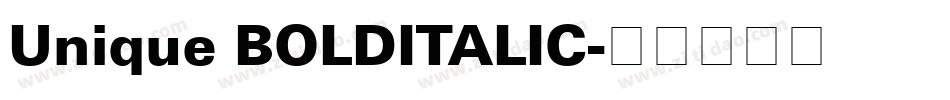 Unique BOLDITALIC字体转换